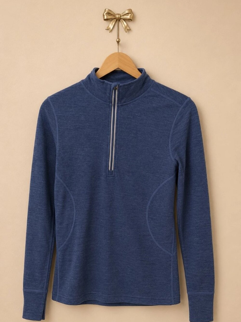 T-Max Wind River Blue Quarter Zip Performance Pullover S
